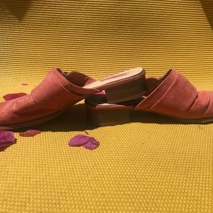Dusty Pink Belted Close Toed Mule 9.5